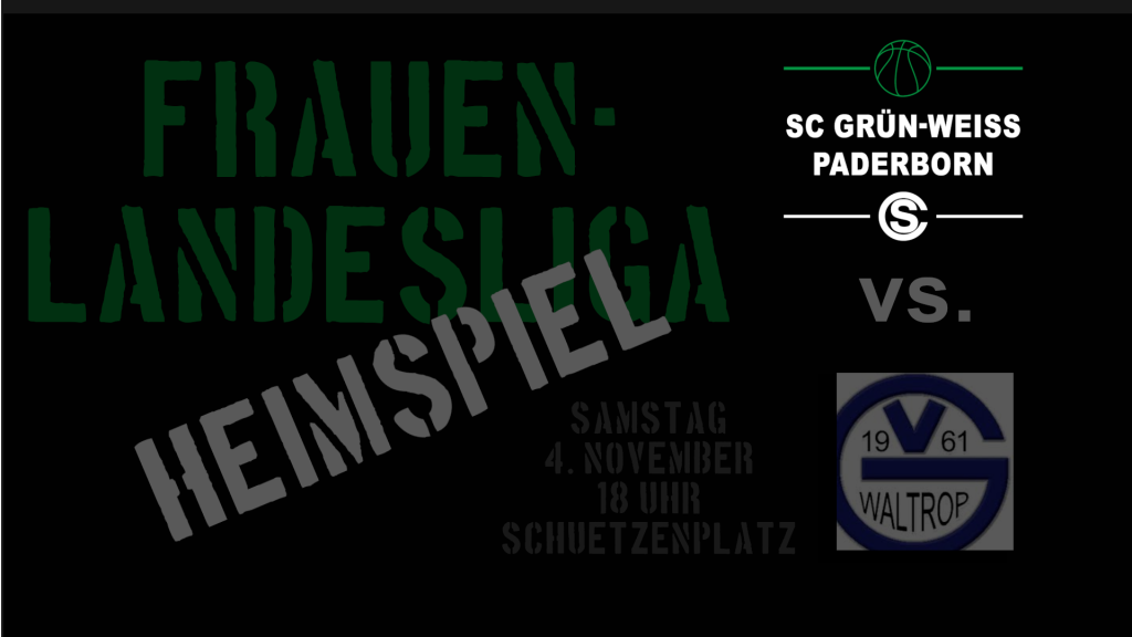 Die Basketballerinnen des SC Grün-Weiß Paderborn spielen gegen GV Waltrop.